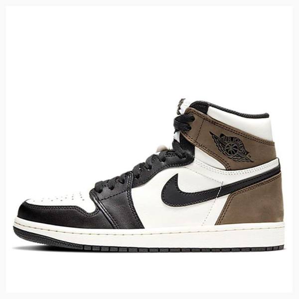 Black / White / Brown Nike Retro High OG Basketball Shoes Men\'s Air Jordan 1 | JD-968VL