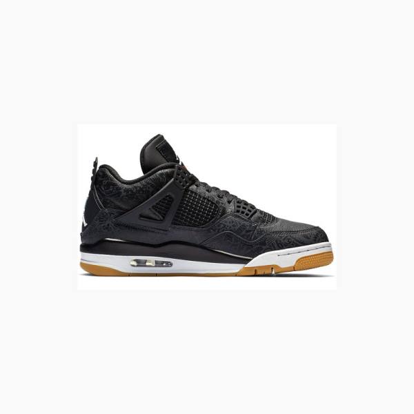 Black / White / Brown Nike Retro SE Laser Basketball Shoes Men's Air Jordan 4 | JD-687QY