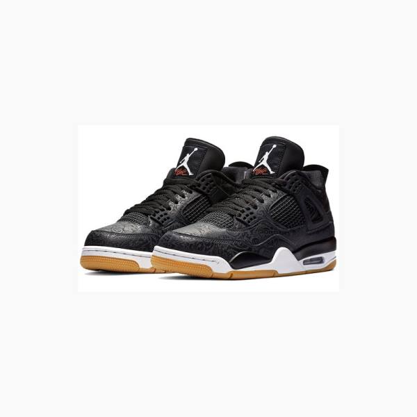 Black / White / Brown Nike Retro SE Laser Basketball Shoes Men's Air Jordan 4 | JD-687QY