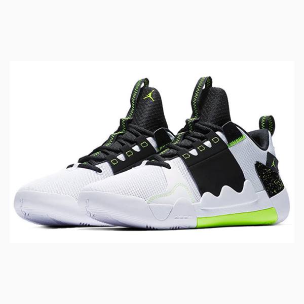 Black / White / Green Nike Zoom Zero Gravity Basketball Shoes Men's Air Jordan | JD-736NB