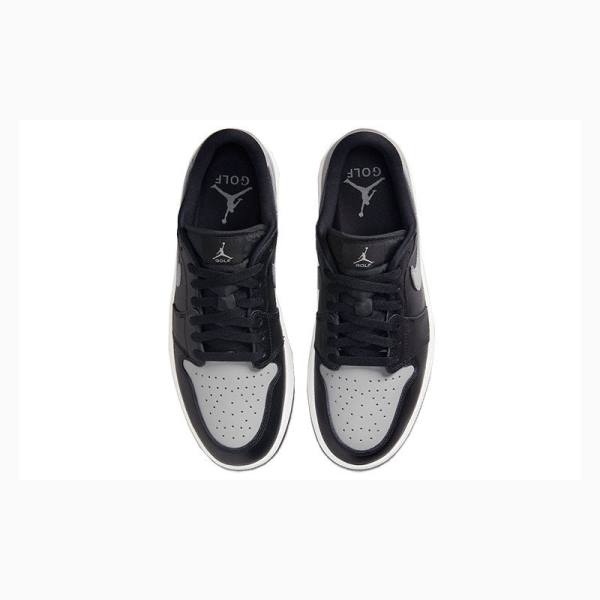 Black / White / Grey Nike Retro Low Golf Shadow Sneakers Men's Air Jordan 1 | JD-045MS