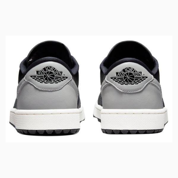 Black / White / Grey Nike Retro Low Golf Shadow Sneakers Men's Air Jordan 1 | JD-045MS