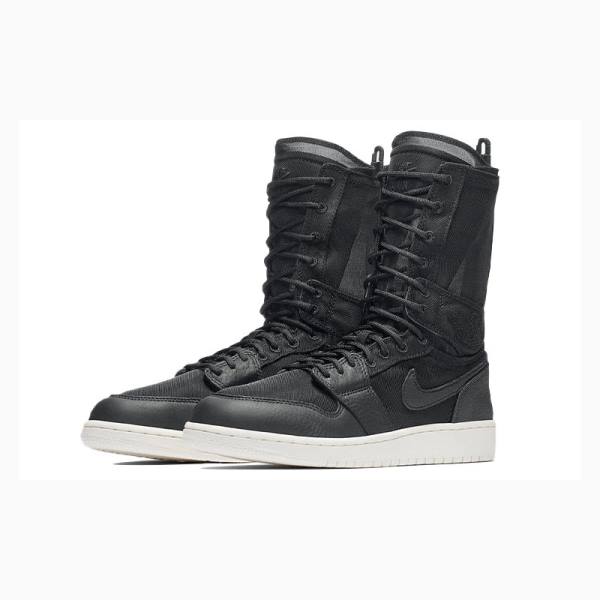 Black / White Nike Explorer Basketball Shoes Women's Air Jordan 1 | JD-548JV