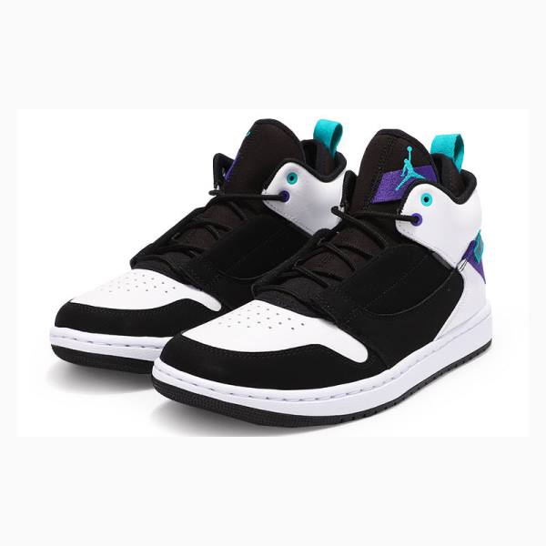 Black / White Nike Fadeaway Basketball Shoes Men's Air Jordan | JD-012PX