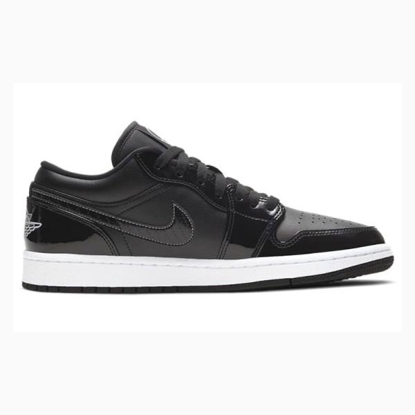 Black / White Nike Low SE ASW Patent Leather All Star Sneakers Men's Air Jordan 1 | JD-293QR