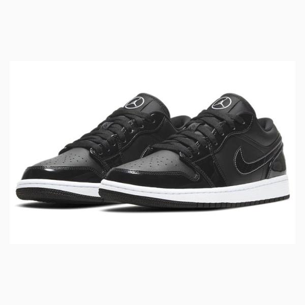 Black / White Nike Low SE ASW Patent Leather All Star Sneakers Men's Air Jordan 1 | JD-293QR