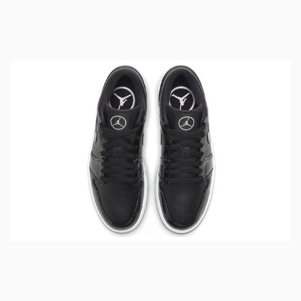 Black / White Nike Low SE ASW Patent Leather All Star Sneakers Men's Air Jordan 1 | JD-293QR