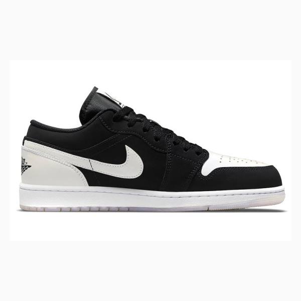 Black / White Nike Low-Top Sneakers Men's Air Jordan 1 | JD-695KA