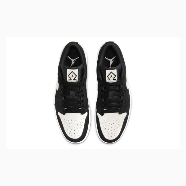 Black / White Nike Low-Top Sneakers Men's Air Jordan 1 | JD-695KA