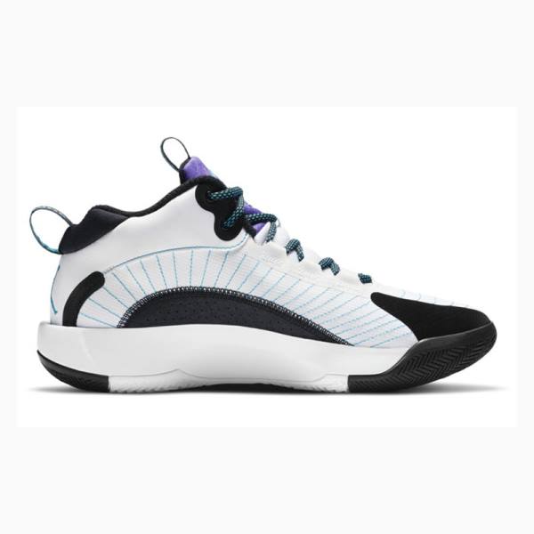 Black / White / Purple Nike Jumpman 2021 PF Basketball Shoes Men's Air Jordan | JD-473DJ