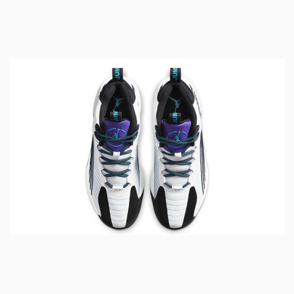 Black / White / Purple Nike Jumpman 2021 PF Basketball Shoes Men's Air Jordan | JD-473DJ