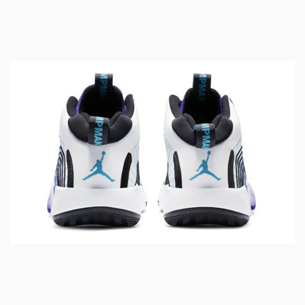 Black / White / Purple Nike Jumpman 2021 PF Basketball Shoes Men's Air Jordan | JD-473DJ