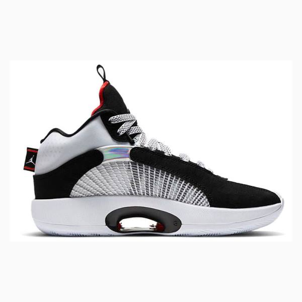 Black / White / Red Nike DNA PF DNA Basketball Shoes Men's Air Jordan 35 | JD-802BY