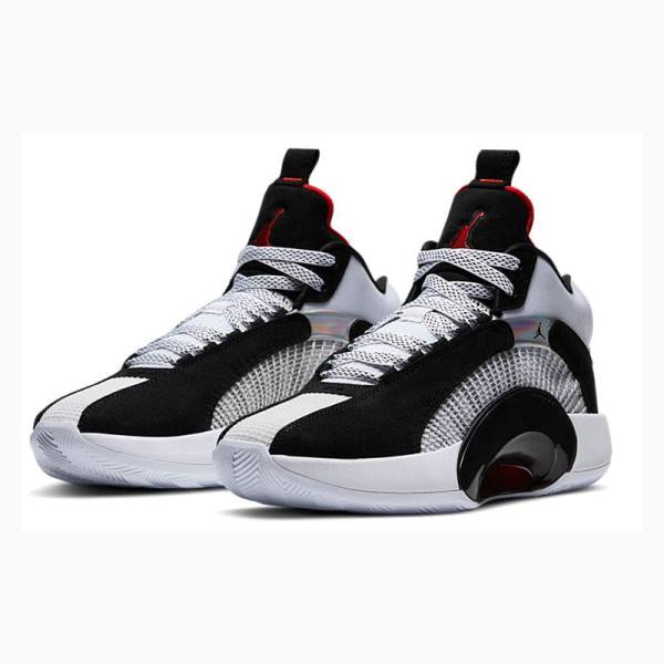 Black / White / Red Nike DNA PF DNA Basketball Shoes Men's Air Jordan 35 | JD-802BY