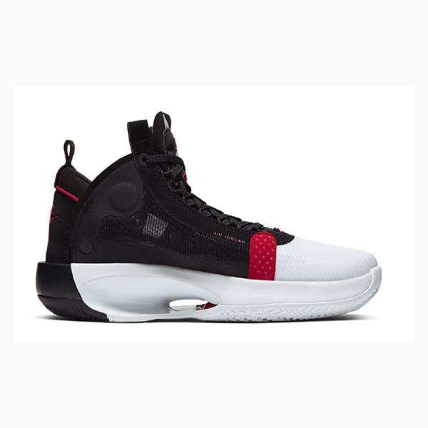 Black / White / Red Nike (GS) BQ3384 Basketball Shoes Women's Air Jordan 34 | JD-523DY