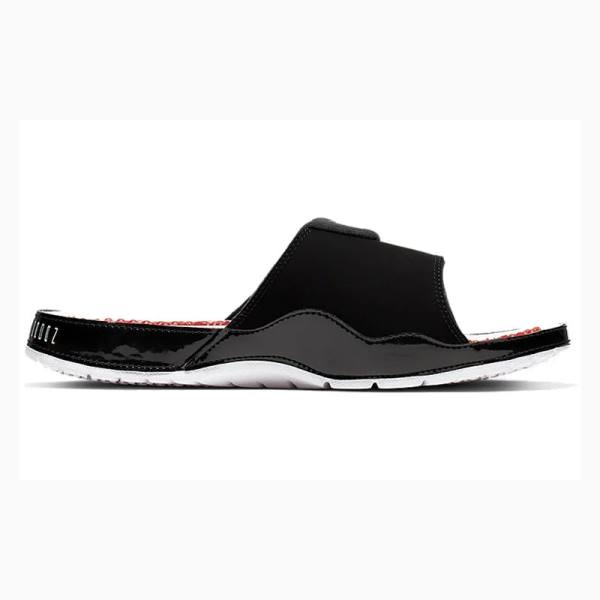 Black / White / Red Nike Hydro 11 Retro Slides Men's Air Jordan | JD-609BY