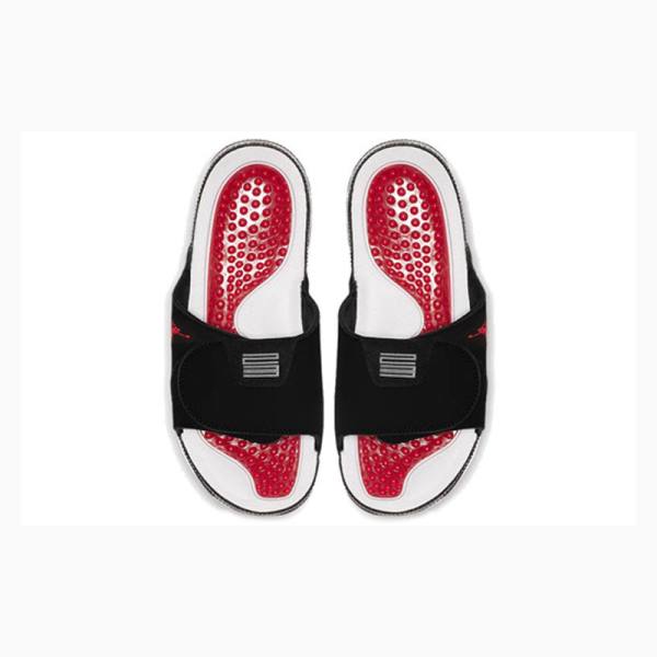 Black / White / Red Nike Hydro 11 Retro Slides Men's Air Jordan | JD-609BY