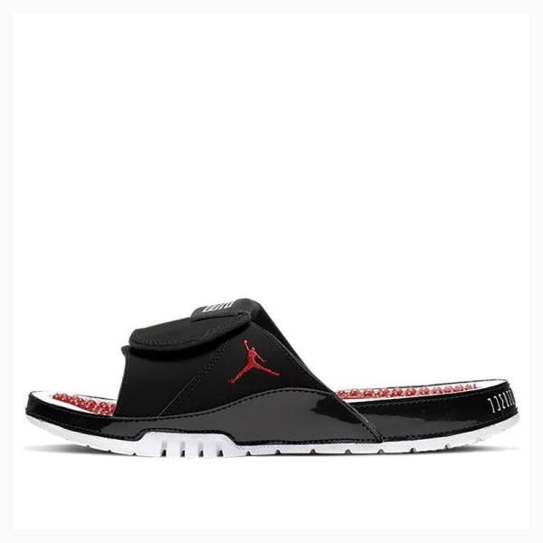 Black / White / Red Nike Hydro 11 Retro Slides Men\'s Air Jordan | JD-609BY