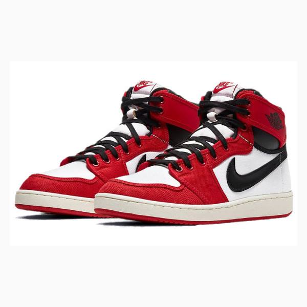 Black / White / Red Nike KO Chicago Chicago 2021 Edition Chicago Basketball Shoes Men's Air Jordan 1 | JD-321WC