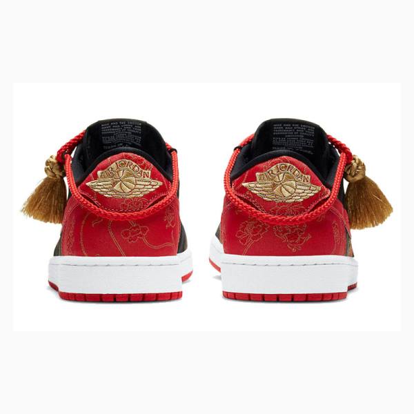 Black / White / Red Nike Low OG Chinese New Year Sneakers Men's Air Jordan 1 | JD-027ZF