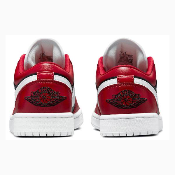 Black / White / Red Nike Low Reverse Chicago Flip Sneakers Women's Air Jordan 1 | JD-907AN