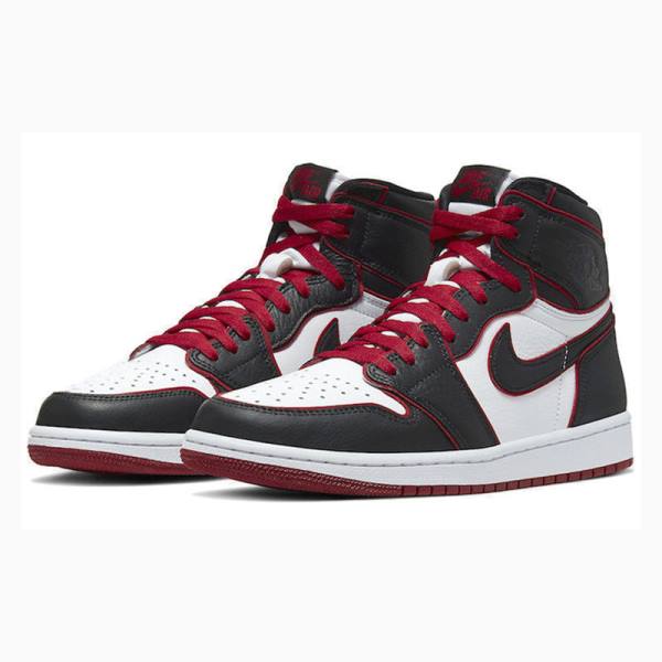 Black / White / Red Nike Retro High OG Basketball Shoes Men's Air Jordan 1 | JD-543OX