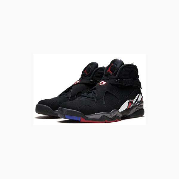 Black / White / Red Nike Retro Playoffs Basketball Shoes Men's Air Jordan 8 | JD-510DU