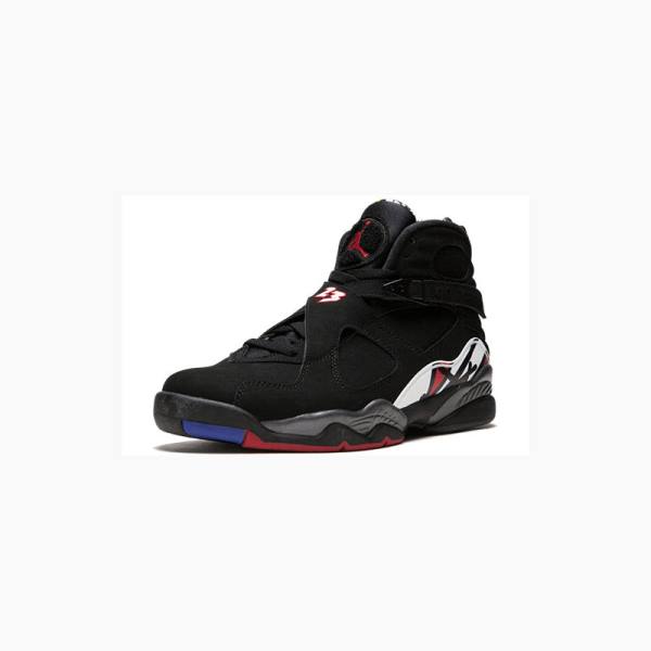 Black / White / Red Nike Retro Playoffs Basketball Shoes Men's Air Jordan 8 | JD-510DU