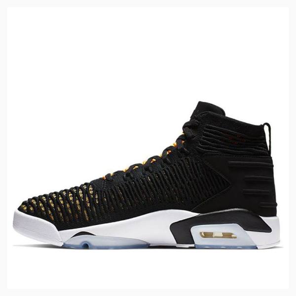 Black / Yellow Nike Flyknit Elevation 23 Basketball Shoes Men\'s Air Jordan | JD-473CG