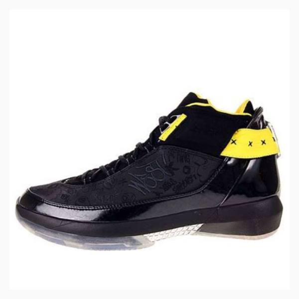 Black / Yellow Nike OG West Coast PE Basketball Shoes Women\'s Air Jordan 22 | JD-893EU