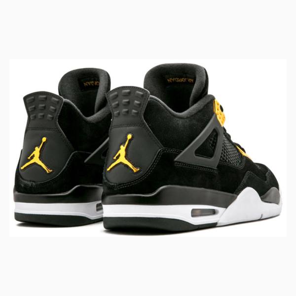 Black / Yellow Nike Retro Royalty Basketball Shoes Men's Air Jordan 4 | JD-743OG