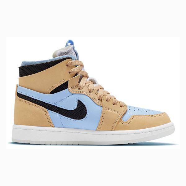 Blue / Beige Nike Zoom Air CMFT 'Sesame' Basketball Shoes Women's Air Jordan 1 | JD-172HV