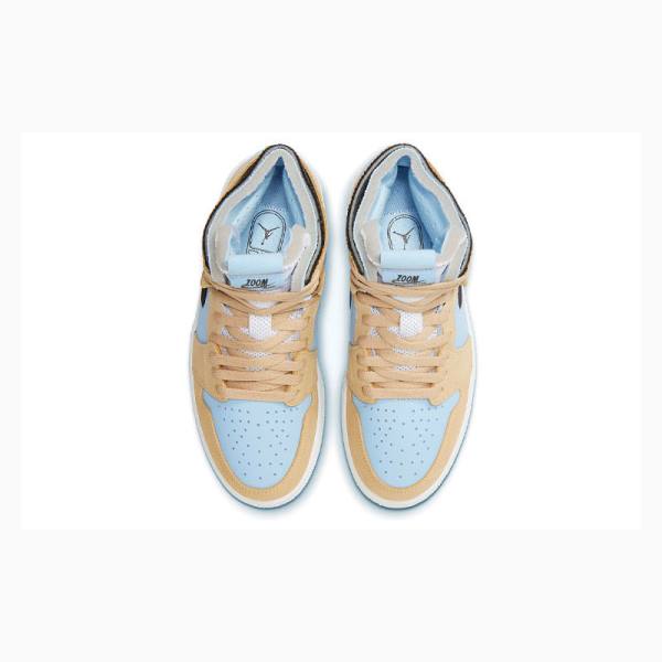 Blue / Beige Nike Zoom Air CMFT 'Sesame' Basketball Shoes Women's Air Jordan 1 | JD-172HV