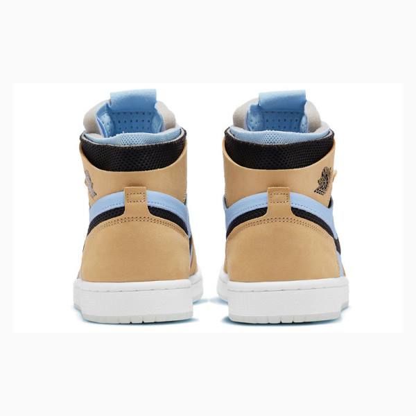 Blue / Beige Nike Zoom Air CMFT 'Sesame' Basketball Shoes Women's Air Jordan 1 | JD-172HV