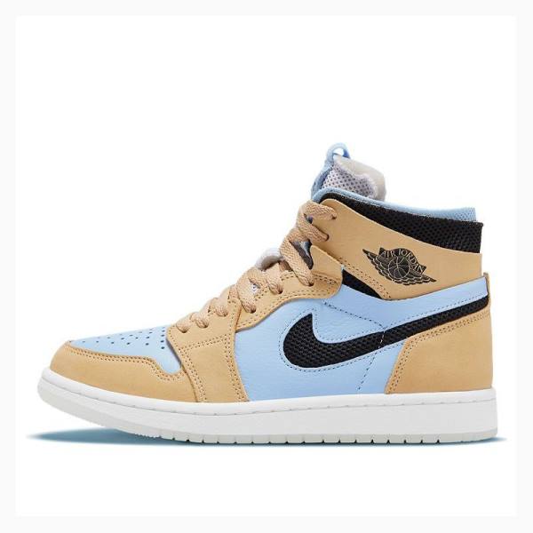 Blue / Beige Nike Zoom Air CMFT \'Sesame\' Basketball Shoes Women\'s Air Jordan 1 | JD-172HV