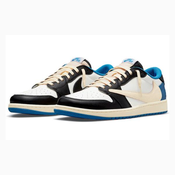 Blue / Black Nike Low Travis Scott x Fragment Sneakers Men's Air Jordan 1 | JD-759QY