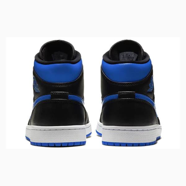 Blue / Black Nike Mid Hyper Royal Basketball Shoes Men's Air Jordan 1 | JD-146KJ