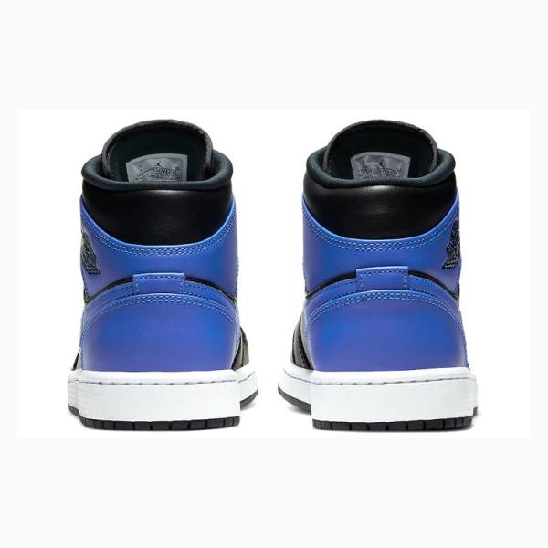 Blue / Black Nike Mid Hyper Royal Basketball Shoes Men's Air Jordan 1 | JD-241RV