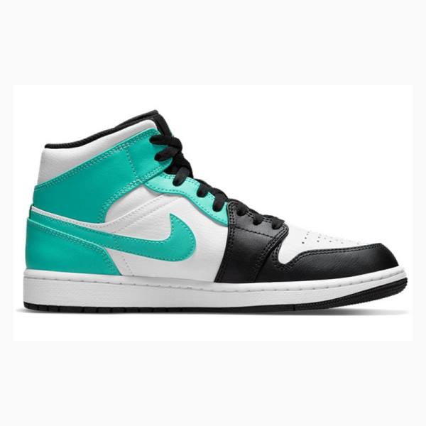 Blue / Black Nike Mid Igloo Basketball Shoes Men's Air Jordan 1 | JD-564AV