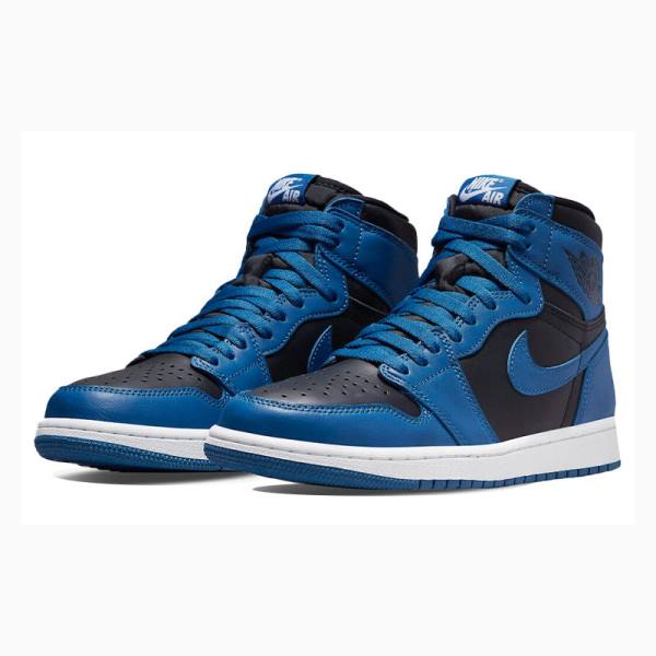 Blue / Black Nike Retro High OG Dark Marina Basketball Shoes Men's Air Jordan 1 | JD-075CE