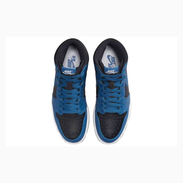 Blue / Black Nike Retro High OG Dark Marina Basketball Shoes Men's Air Jordan 1 | JD-075CE