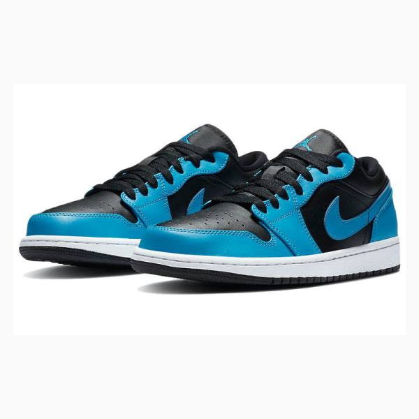 Blue / Black Nike Retro Low Laser Sneakers Men's Air Jordan 1 | JD-721SJ