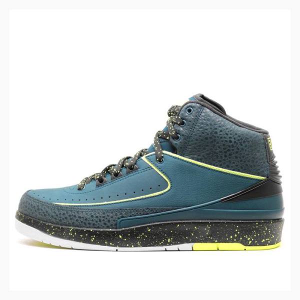 Blue / Grey Nike Retro Nightshade Volt Ice Basketball Shoes Men\'s Air Jordan 2 | JD-036XQ