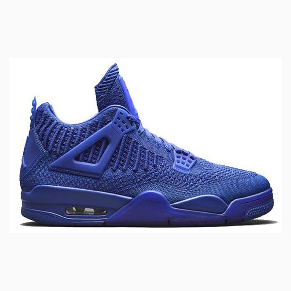 Blue Nike Flyknit Hyper Royal Basketball Shoes Men's Air Jordan 4 | JD-629YX