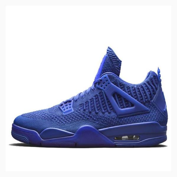 Blue Nike Flyknit Hyper Royal Basketball Shoes Men\'s Air Jordan 4 | JD-629YX