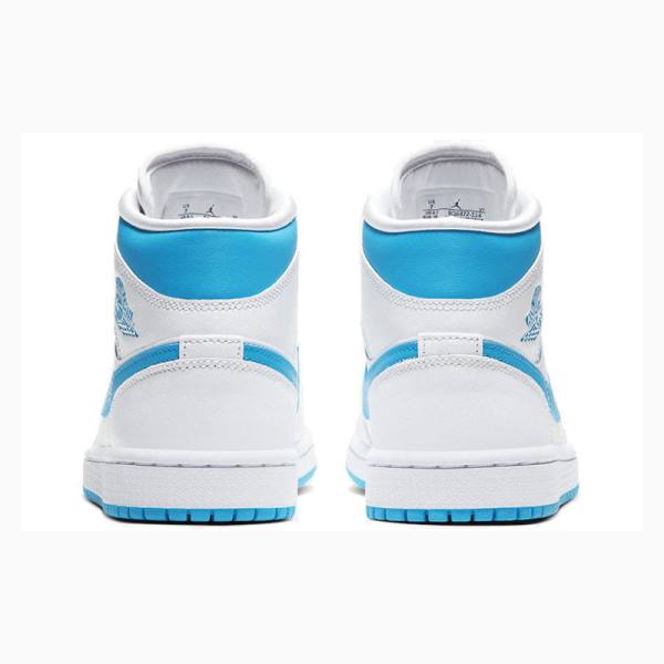 Blue Nike Mid UNC UNC Basketball Shoes Women's Air Jordan 1 | JD-392JE