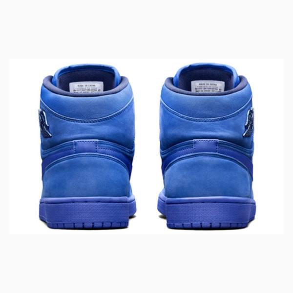 Blue Nike Retro HI PRM Suede - Void Basketball Shoes Women's Air Jordan 1 | JD-420WX