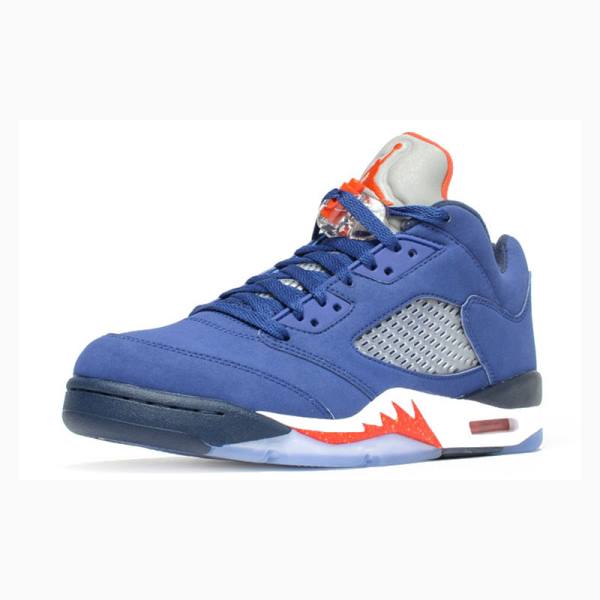 Blue Nike Retro Low Knicks Sneakers Men's Air Jordan 5 | JD-850YB