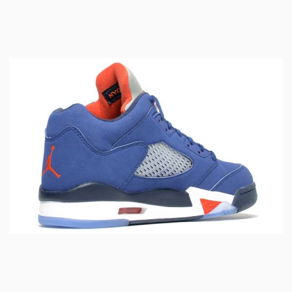 Blue Nike Retro Low Knicks Sneakers Men's Air Jordan 5 | JD-850YB