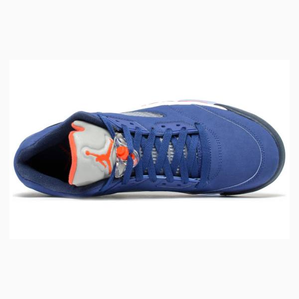 Blue Nike Retro Low Knicks Sneakers Men's Air Jordan 5 | JD-850YB